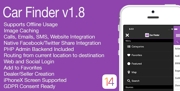 Car Finder Full iOS Application v1.8