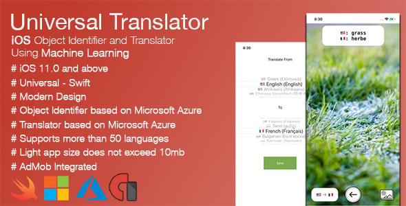 Universal Translator - iOS Object Identifier and Translator Using Machine Learning Models