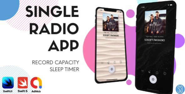 Single Full Radio App (iOS 16, Swift, SwiftUI, Radio Station, Internet FM Radio, iOS App Template)