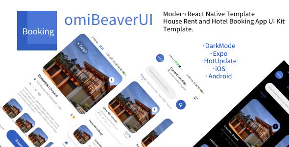 omiBeaver Booking - mobile React Native travel app template