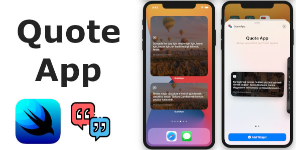 Quote App | Full SwiftUI iOS Application and Widget