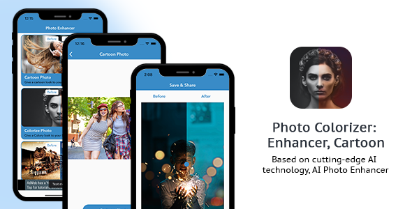 Photo Colorizer - Enhancer, CartoonMe Maker | AdMob | Swift | iOS | Ready to submit