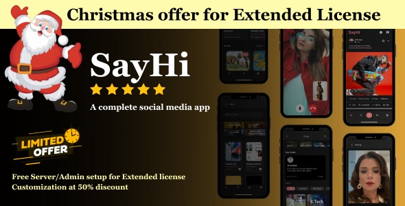 SayHi Social- (Timeline, chat, Live,Instagram,Reels,Facebook,Twitter,Threads, TikTok),