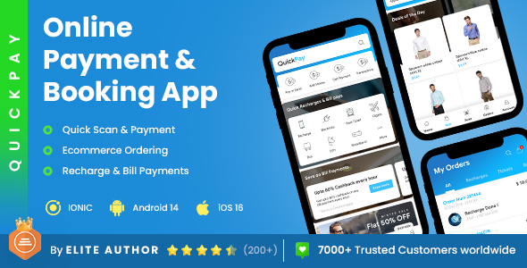 2 App Template| Online Bill Payment App| Recharge App| Booking App| Wallet App| QuickPay