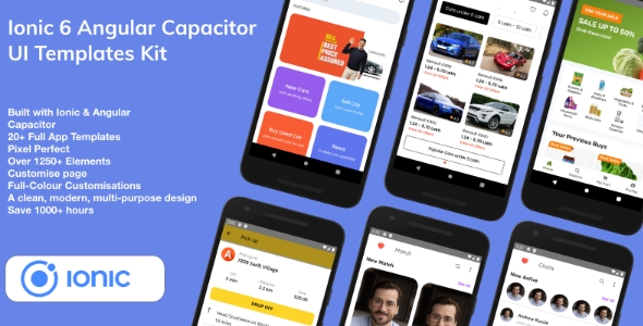 Ionic 6 Angular Capacitor UI Templates Kit