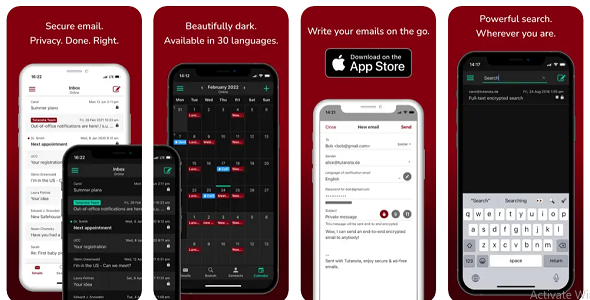 Encrypted Email Tutanota App (IOS, Android, Web, Desktop)