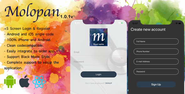 Molopan | React native Login & Register