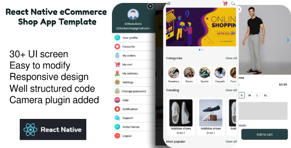 React Native eCommerce Shop App Template