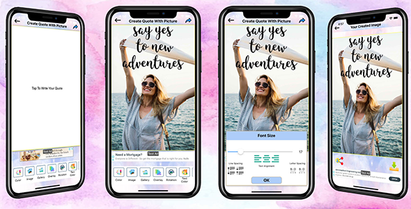 Quotes Maker with your photo (Support iOS version 17 and Swift 5)