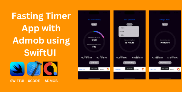 iOS Fasting Timer App with Admob using SwiftUI