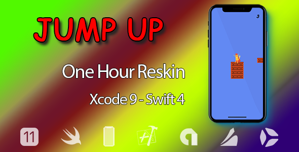 Jump Up - – One Hour Reskin, IOS 11, Swift 4 Ready