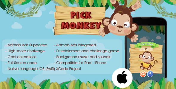 Pickup Monkey iOS Admob Ads