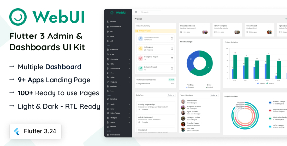 WebUi - Flutter Admin & Dashboard UI Kit
