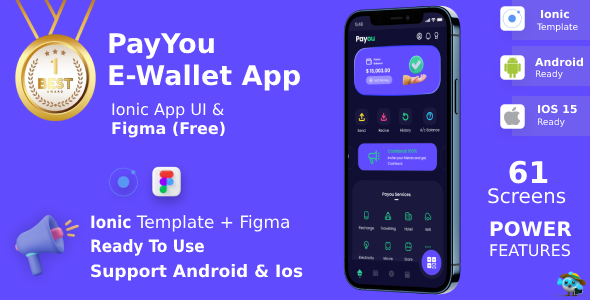 PayYou Digital Wallet Android + iOS + Figma | Ionic | Banking, E-Money Management