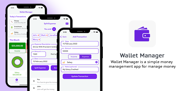 SplitWise - Wallet Manager | | iOS App | Swift | AdMob Support