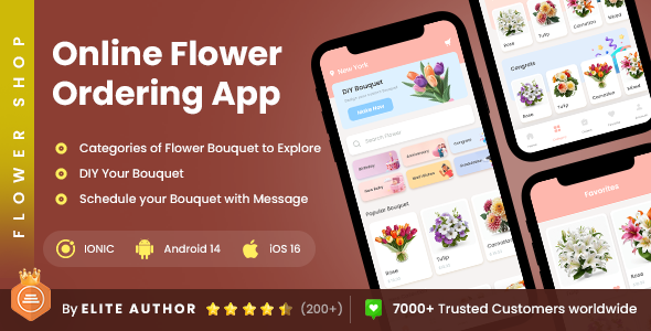 2 App Template| Online Bouquet Shop | Flower Delivery App| Online Bouquet Ordering App| Flower Shop