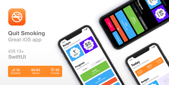 Quit Smoking - SwiftUI - One template to Many Ideas
