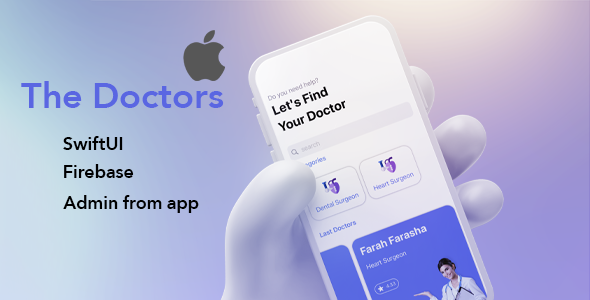 The Doctors : Find doctors , SwiftUI , Firebase , DarkMode