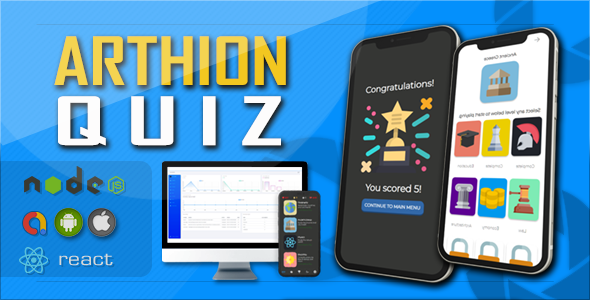 Arthion AIO Quiz with monetisation iOS Android Web Native