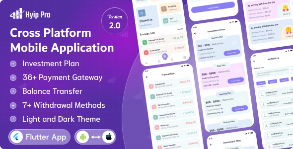 HYIP PRO - Cross Platform Mobile Application