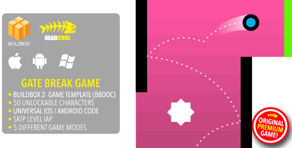 Gate Break - BuildBox 2 Game Template Document - iOS / Android / BBDOC