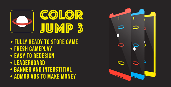 Color Jump 3 - Fun Arcade Game IOS Template + easy to reskine + AdMob