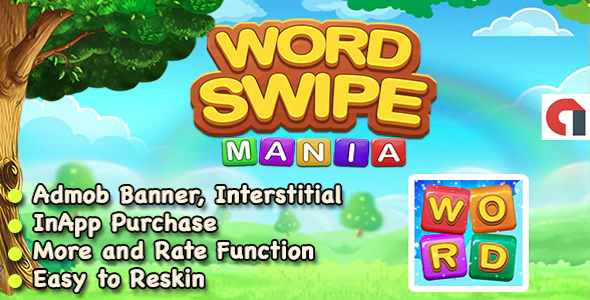 Word Swipe Puzzle Mania + IOS Version + InApp Purchase