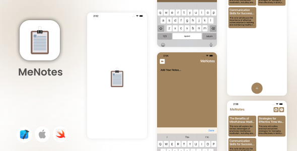 MeNotes - Notes App - iOS
