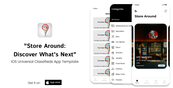 StoresAround | iOS Universal Store Finder App Template (Swift)