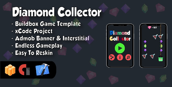 Diamond Collector - Xcode Project and Buildbox Game Template (64bit)