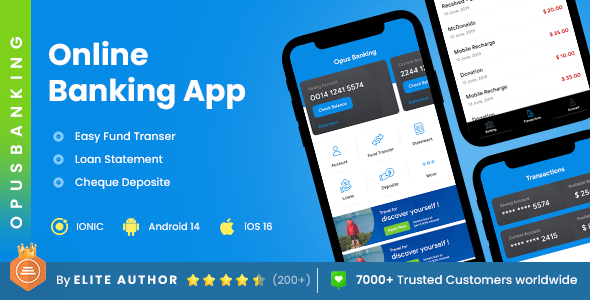 2 App Template| Online Banking App| Wallet App| Net Banking App| Digital Bank App| Opus Banking