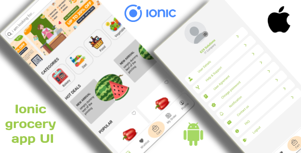 Freshkart - Ionic Grocery App UI Template