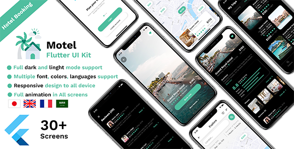 Hotel booking Flutter UI kit