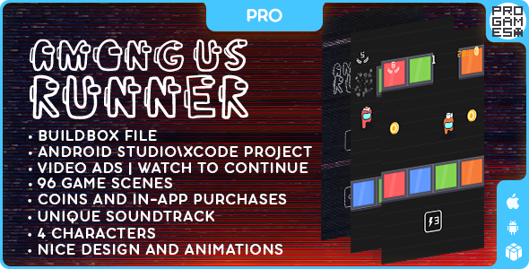 Among Us Runner (PRO) - BUILDBOX CLASSIC - IOS - Android - Reward video