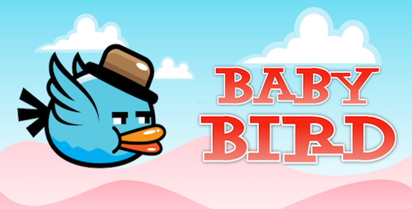 Baby Bird flies in the Sky – Clone of Flappy Bird – iPhoneX, iOS13 ready