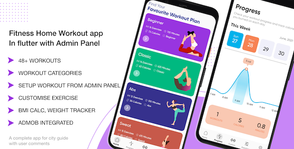 Fitness Home Workout App In Flutter With Admin Panel