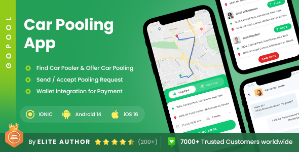 2 App Template| Carpooling App| Bike Pooling App| Ride Sharing App|Car sharing App| Gopool