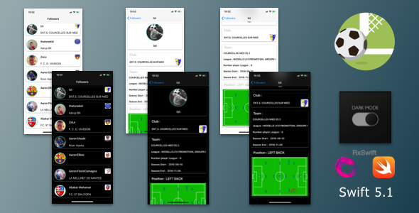 Football players position - iOS - Swift - MVVM - RXSwift