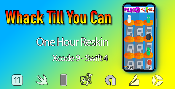 Whack Till You Can - One Hour Reskin - iOS 11 and Swift 4 ready