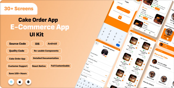 E-commerce App | Cake Order App | React Native | Any Queries Chat me | UI Kit