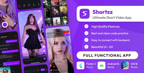 Shortzz : Tiktok Clone - Short Video App Live streaming App with Admin Panel Flutter/Laravel