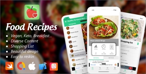 Food Recipes iOS 13+ with Admob