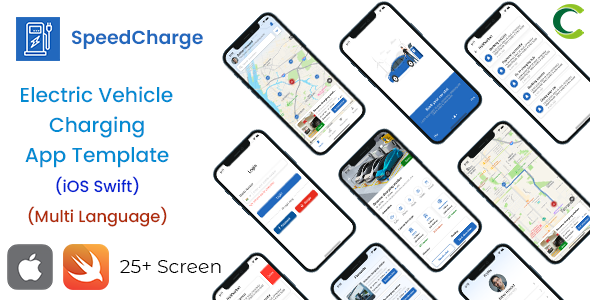 EV Charging Station App | Electric Vehicle Charging Spot App | iOS Swift | SpeedCharge