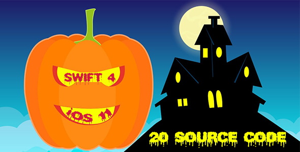 Halloween Bundle Sale - 20 Source Codes in iOS 11 and Swift 4