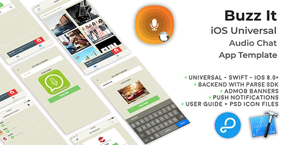 Buzz It | iOS Universal Public Audio Chat App (Swift)