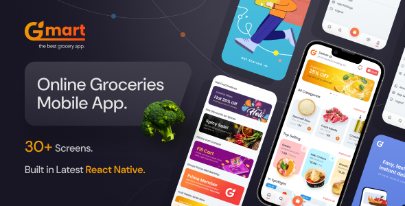 Gmart - React Native Grocery Shopping App Template