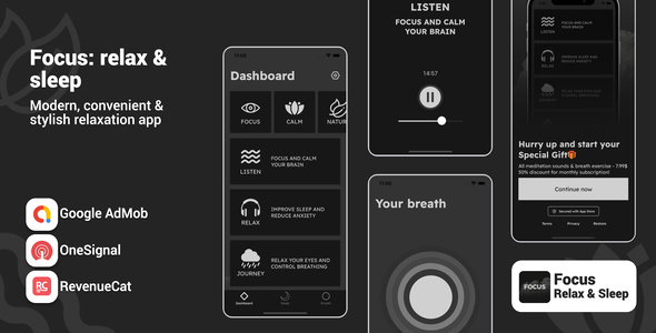 Focus: relax & sleep - Full iOS App