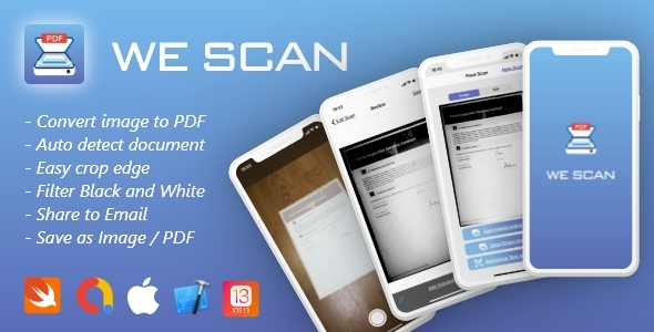 PDF Scanner app iOS 13+, Swift 5 - We Scan