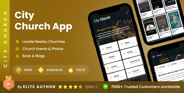 2 App Template| Church App| Locate A Place Of Worship App| Religious Engagement App| City Church