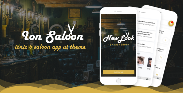 Ion Saloon - ionic 5 barbershop ui theme